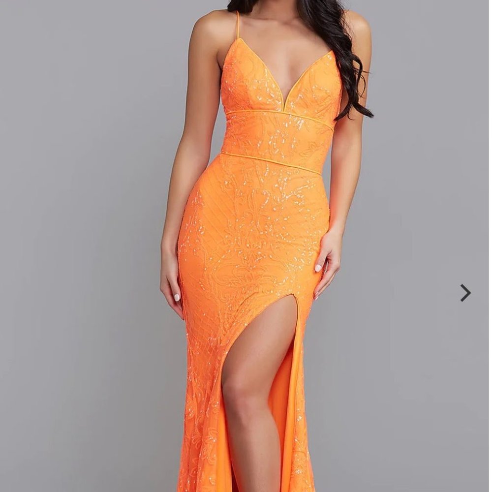 Corset-Back Long Sequin Prom Dress by PromGirl